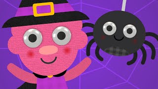 Five Creepy Spiders  Kids Halloween Song  Noodle amp Pals [upl. by Llen]