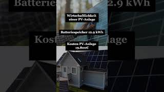 Wirtschaftlichkeit einer PV Anlage 18kWp [upl. by Madge]