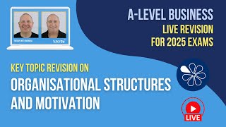 Organisational Structure and Motivation  ALevel Business Live Revision 2025 [upl. by Lebasile]