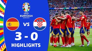 SpagnaCroazia 30 Highlights  UEFA Euro 2024 [upl. by Anilem586]