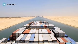 Maersk Line  Timelapse of sailing down the Suez Canal [upl. by Enyal]