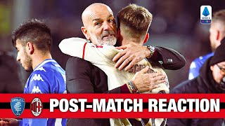 Pioli and Saelemaekers postmatch reactions  Empoli v AC Milan [upl. by Yrannav]