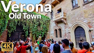 Walking Tour of Verona Old Town Italy 4K Ultra HD 60fps  August 2022 [upl. by Durarte]