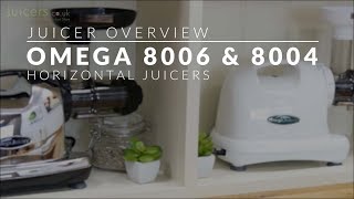 Omega 8006 amp 8004 Horizontal Juicer Overview [upl. by Arobed]