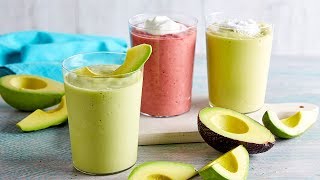 Three Smoothie recipes made with Avocados [upl. by Isac136]