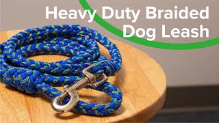 How to Make a Heavy Duty Paracord Dog Leash—8 Strand Braid [upl. by Coppins]