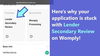 Lender Secondary Review  real meaning of Womply status Heres why youre getting it for so long [upl. by Morgun703]