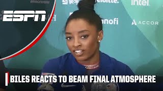 Simone Biles criticizes weird and awkward atmosphere for missing beam medal [upl. by Deer504]