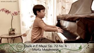 Moszkowski Etude Op 72 No 6 Evan Le 7 years 4 months [upl. by Picardi]