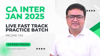 CA Inter Jan 2025 English Live Fast track conceptual practice batch [upl. by Gurolinick]