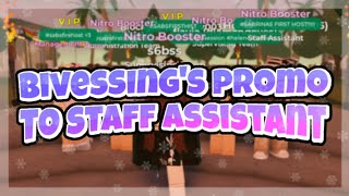 Blvessings Promotion To Staff Assistant  Frappe ROBLOX [upl. by Ainesej]