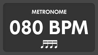 80 BPM  Metronome  16th Notes [upl. by Boyes543]