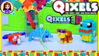 Qixels 3D Figure Maker Design Creator Build Puppy Dolphin Parrot Review  Kids Toys [upl. by Vachill513]