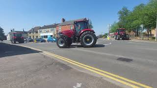 Newborough YFC annual road run 2024  leaving Market Deeping [upl. by Drannek]