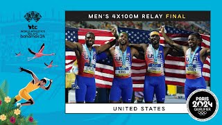 Noah Lyles delivers for USA in the 4x100m  World Athletics Relays Bahamas 24 [upl. by Sharman]