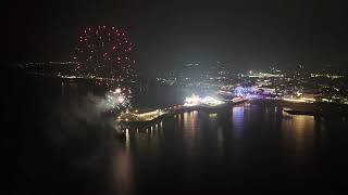 Clacton On Sea Essex Pier fireworks night display DJI Mini 4 pro drone Part 1 05112024 [upl. by Nahgeam]