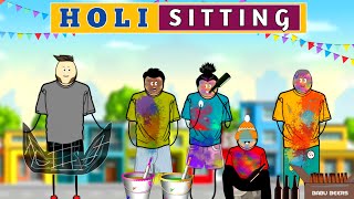 Holi Sitting 😜😂  Babu nuvvena  Short content [upl. by Hollander]