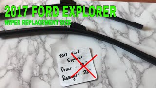 🚗 🚕 2017 Ford Explorer Wiper Blade Replacement Size 🔴 [upl. by Adnolaj]