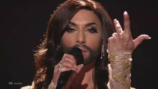 Conchita Wurst  Rise Like a Phoenix Austria  4K LIVE at ESC final 2014 [upl. by Enorej]