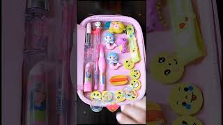 Filling my new pencil case with cute stationary ✨❤️ youtibeshorts unboxing [upl. by Laddie]