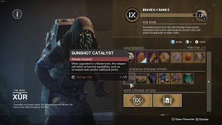 Best way to get Strange Coins Xur First Week in Final Shape  Sunshot Catalyst [upl. by Cherrita]