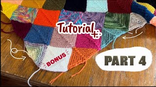 PART 4 Bonus  Mitered Square Blanket Knitting Tutorial  How to Knit [upl. by Llennhoj352]