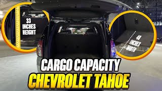 2023 Chevrolet Tahoe  True Cargo Capacity Given In Inches [upl. by Arayc]