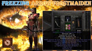 Diablo II Resurrected  Freezing Arrow Frostmaiden Amazon Farm MonsterDiablo Clone Good Build [upl. by Leshia]