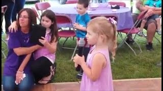 4YearOld Performs Touching Martina McBride Song for Mom with Cancer [upl. by Freda]