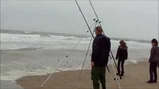 cadzand bad vissen en strand en zee [upl. by Crespi]