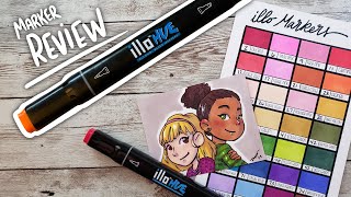 Marker Review illo Hue Alcohol Markers [upl. by Shull]