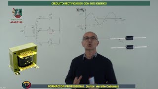 Como funciona Rectificador con dos diodos y onda completa Clase 321 curso electronica [upl. by Errehs]