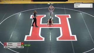 157lbs Lucas Revano Penn vs Joseph Cangro Harvard [upl. by Laurentium]