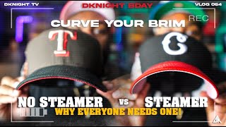 HOW TO CURVE THE BRIM OF YOUR FITTED HAT  STEAMER VS NO STEAMER [upl. by Violetta]