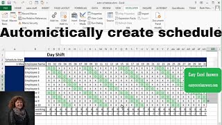 Automatically create shift schedule in Excel [upl. by Zavras]