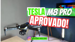 Chegou  Drone TESLA com motores BRUSHLESS M8 PRO  Unboxing [upl. by Mars634]