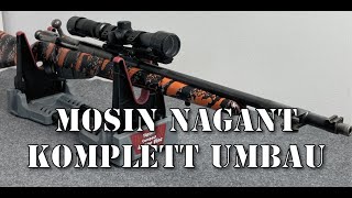 Mosin Nagant M44 Zielfernrohrmontage ATI Schaft Gewehr Lackieren Transferdruck  Drückjagd [upl. by Latoye103]