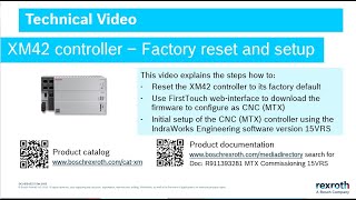 CNC MTX with XM42 controller – Factory reset and setup [upl. by Smallman]