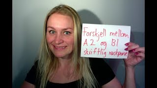 Video 437 Forskjell mellom A2 og B1 skrifltig norskprøve [upl. by Airdnekal]