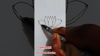 W letter form water Lily drawing shortsfeed drawing shorts ytshorts [upl. by Cornelia]