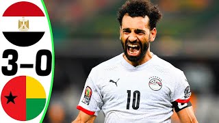 Egypt vs GuineaBissau 30  All Goals and Highlights  2024 🔥 SALAH [upl. by Anirtap]