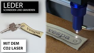 Leder Lasergravieren  Laserschneiden [upl. by Ellinad]