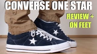 CONVERSE ONE STAR REVIEW  ON FEET amp SIZING [upl. by Alda]