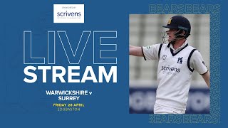 🔴 LIVE  Warwickshire v Surrey  County Championship  Day Two [upl. by Anahsat]