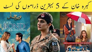 kubra khan top 5 best dramas list kubra khan dramas list [upl. by Aneris]