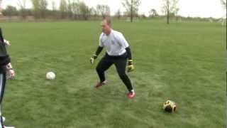 Soccer Goalkeeper Dive Training Part 4 [upl. by Gader]