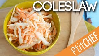 Recette de coleslaw à laméricaine salade de chou et carotte  Ptitchefcom [upl. by Nilerual]