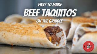 Easy to Make Beef Taquitos  ASMR  Griddle Cooking [upl. by Leahcimrej400]