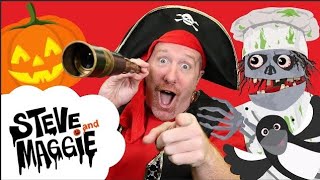 Happy Halloween Pirate Sea Animals Mr Sun Trick or Treat  Wow English TV From Maggie And Steve [upl. by Rodge450]