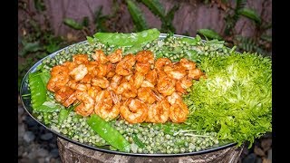 RECETTE  CREVETTES AUX PETITS POIS  ILE DE LA REUNION [upl. by Fancie]